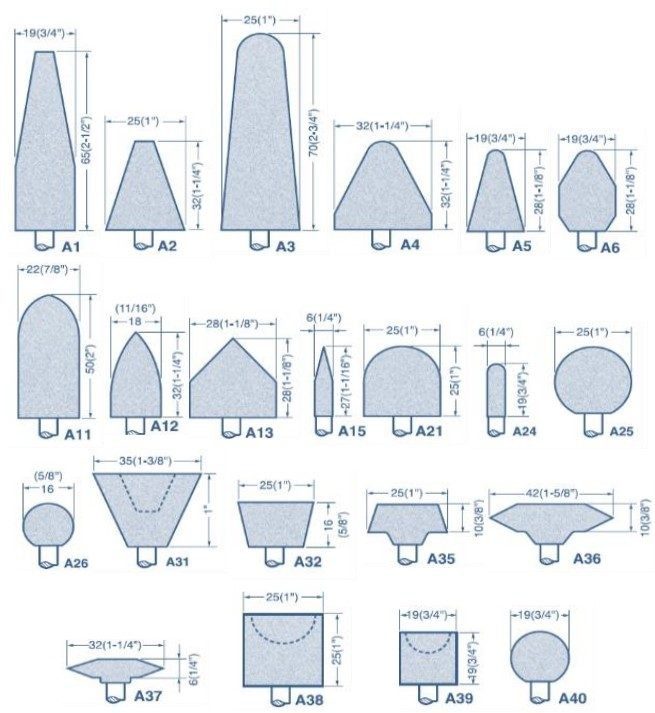 Mounted Point Pink Aluminium Oxide | A40 PA60PV