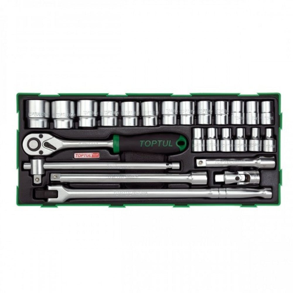 TOPTUL 1/2 Socket Drive Set 25PC (8-32)