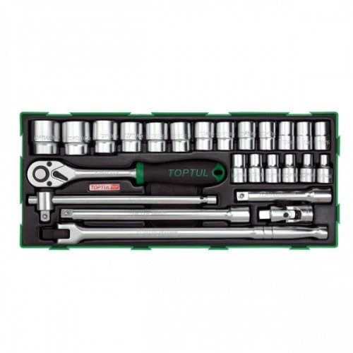 TOPTUL 1/2 Socket Drive Set 25PC (8-32)