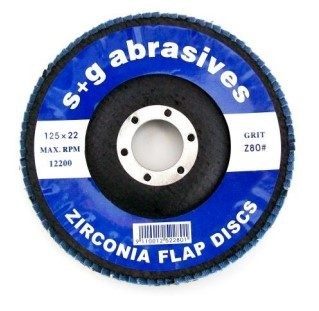 Zirconia Flap Disc 125mm x 22mm F/G Z80 Grit